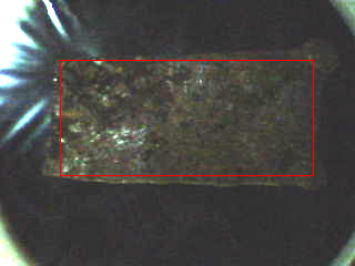 Fig. 2. Belt link. Red highlights the scan area.png